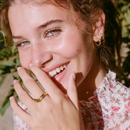 ["Curve Vermeil Ring ", " Gold Vermeil ", " Model Image ", " Uncommon James"]