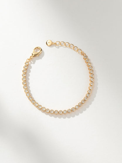 ["Fairy Bezel Tennis Bracelet ", " Gold ", " Product Image ", " Uncommon James"]