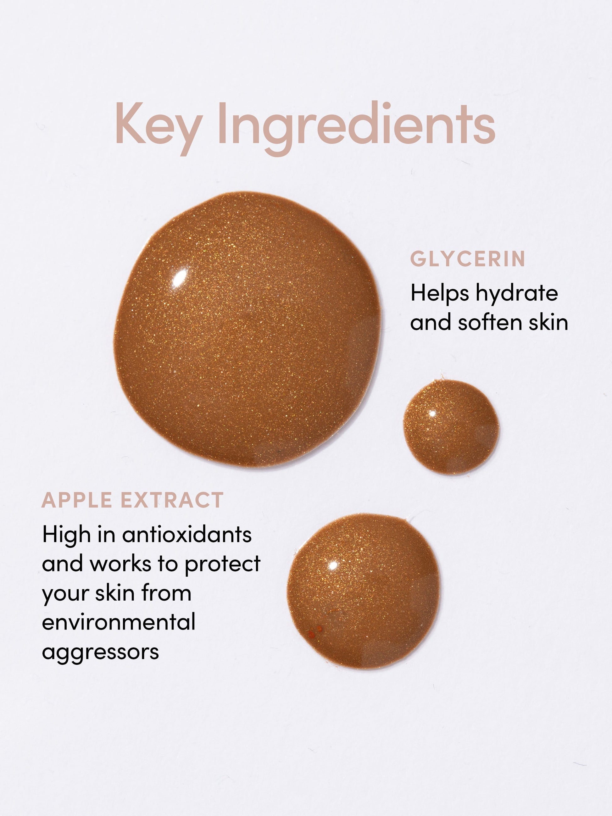 Bronzing Drops | 33ml // 1.164 fl oz. | Key Ingredients Image | Uncommon Beauty