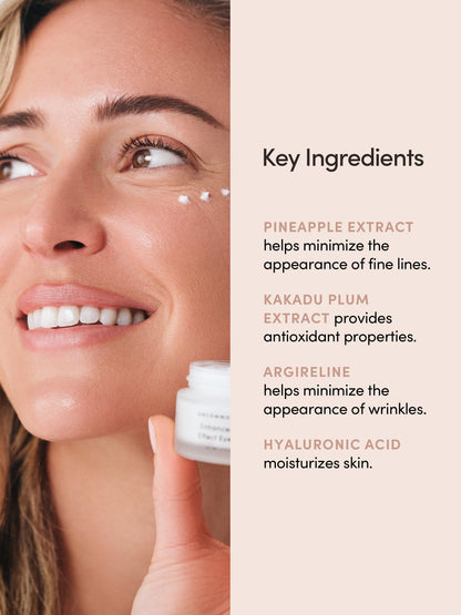 ["Enhanced Triple Effect Eye Cream ", " 20 ml // 0.67 fl oz ", " Key Ingredients Image ", " Uncommon Beauty"]