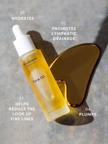 ["Face Oil and Gua Sha Duo ", " Product Image ", " Uncommon Beauty"]