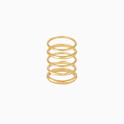 ["Forever Stack Vermeil Ring Set ", " Gold Vermeil ", " Product Detail Image 2 ", " Uncommon James"]