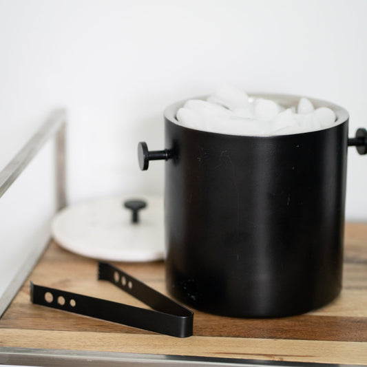Black and Marble Ice Bucket | Lifestyle Image | Uncommon James Home