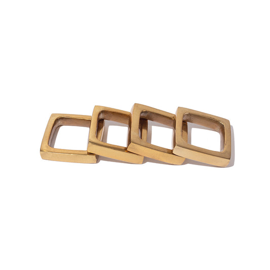 Napkin Rings Set of 4 | Gold | Lifestyle Image | Uncommon James Home