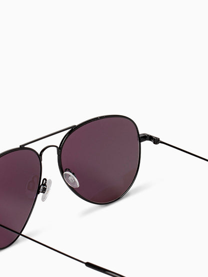 ["Aviator Sunglasses ", " Black ", " Detail Product Image 2 ", " Uncommon Lifestyle"]