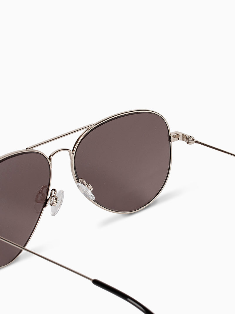 Aviator Sunglasses | Silver | Product Detail Image 2 | Uncommon Lifestyle