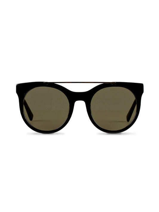 Brow Bar Round Sunglasses | Black | Product Image | Uncommon Lifestyle