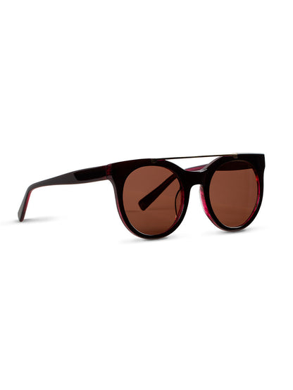 ["Brow Bar Round Sunglasses ", " Plum ", " Product Image ", " Uncommon Lifestyle"]