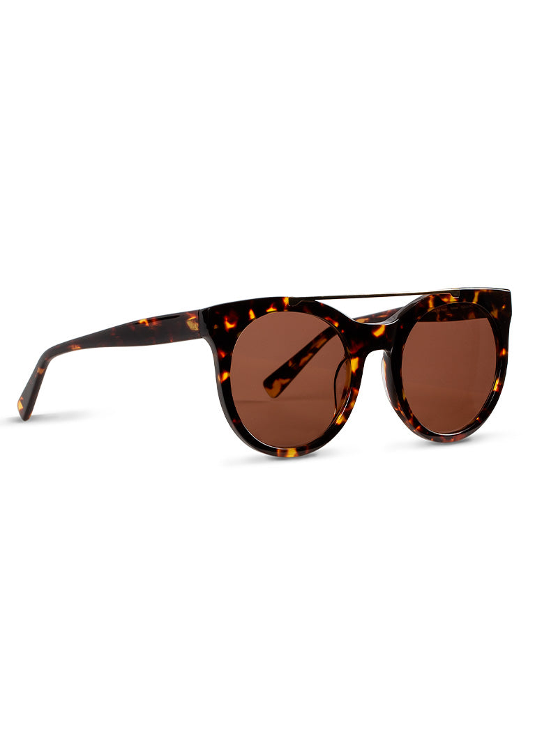 Brow Bar Round Sunglasses | Tort | Product Image | Uncommon Lifestyle