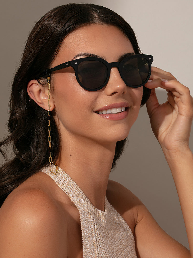 Sunglasses Chain | Gold | Model Image 3 | Uncommon Lifestyle