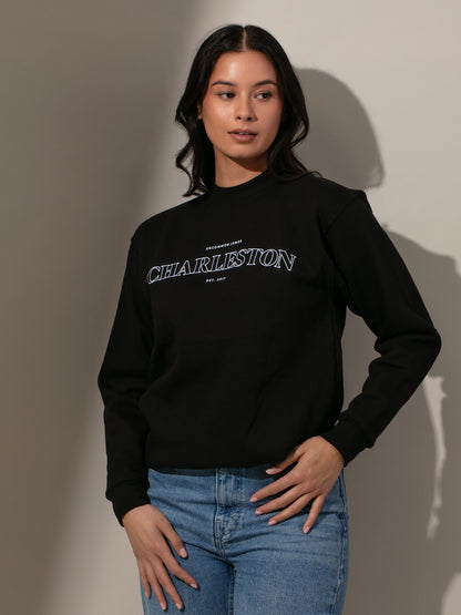 ["Charleston Sweatshirt ", " Black ", " Model Image 2 ", " Uncommon Lifestyle"]