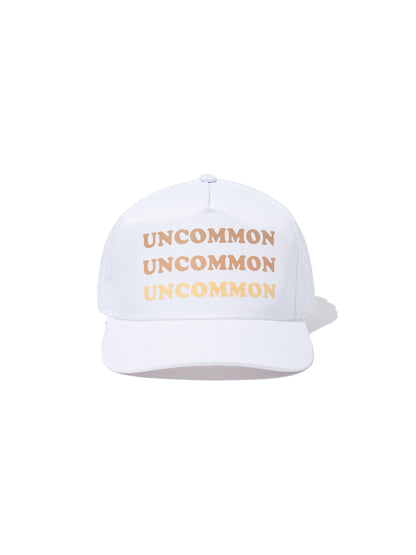 ["Uncommon Ombré Hat ", " White ", " Product Image ", " Uncommon Lifestyle"]