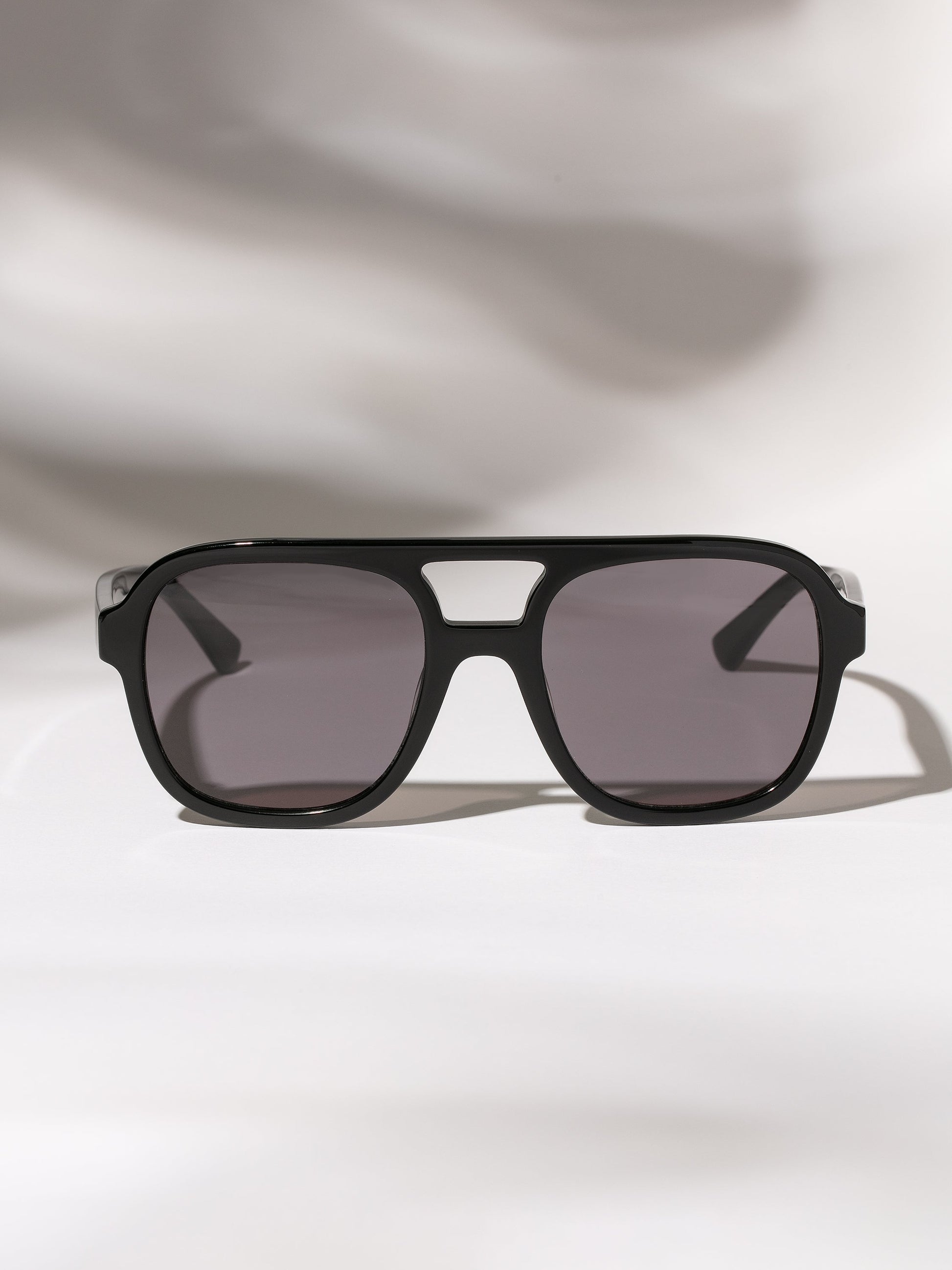 Retro Aviator Sunglasses | Black | Product Detail Image | Uncommon Lifestyle