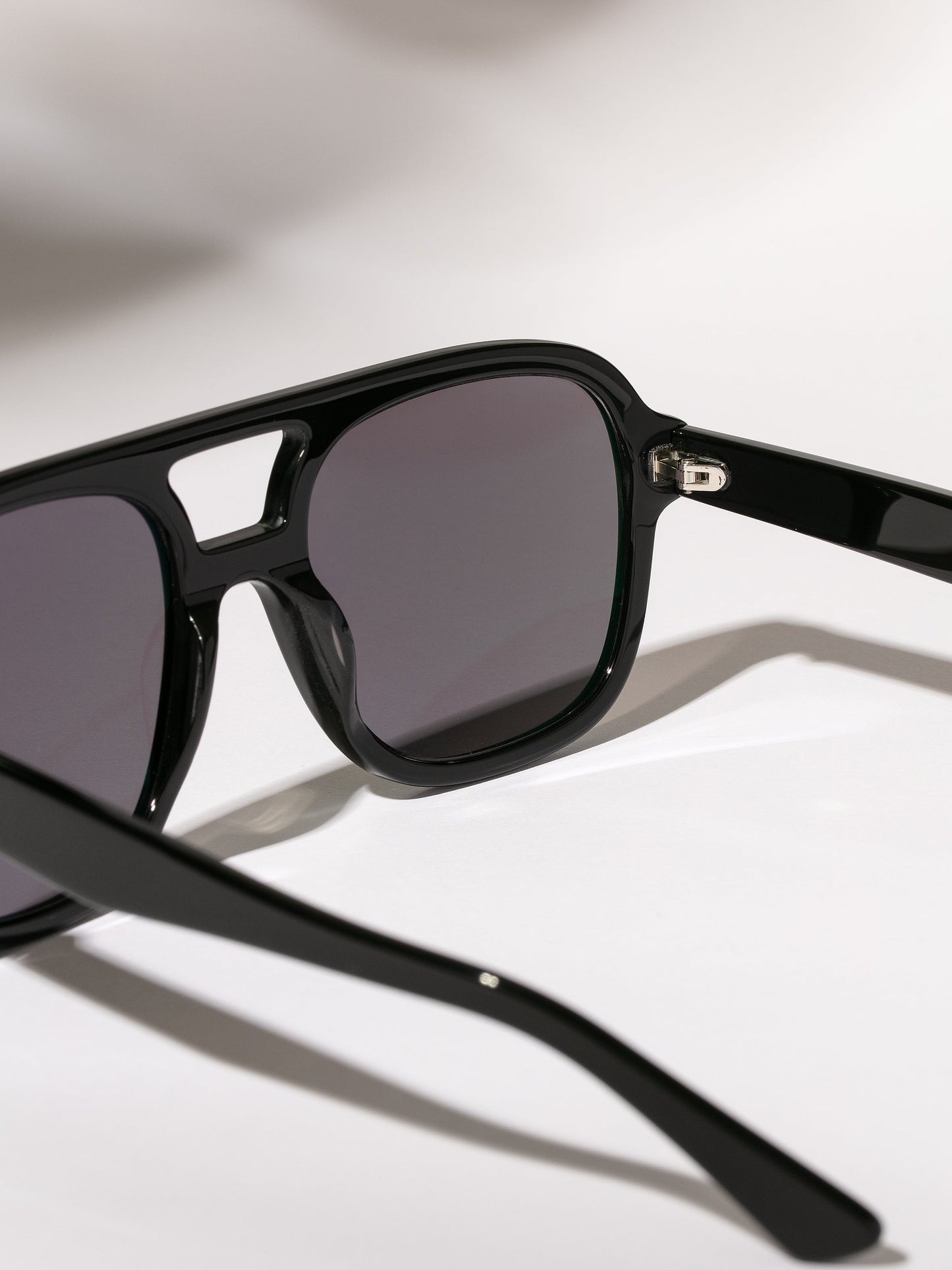 Retro Aviator Sunglasses | Black | Product Detail Image 2 | Uncommon Lifestyle