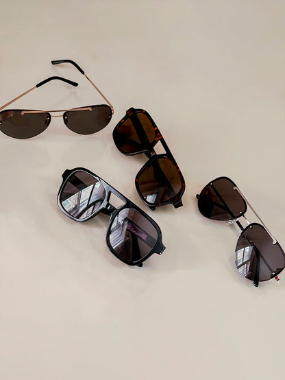 ["Straight Shooter Aviator Sunglasses ", " Silver ", " Lifestyle Image ", " Uncommon Lifestyle"]