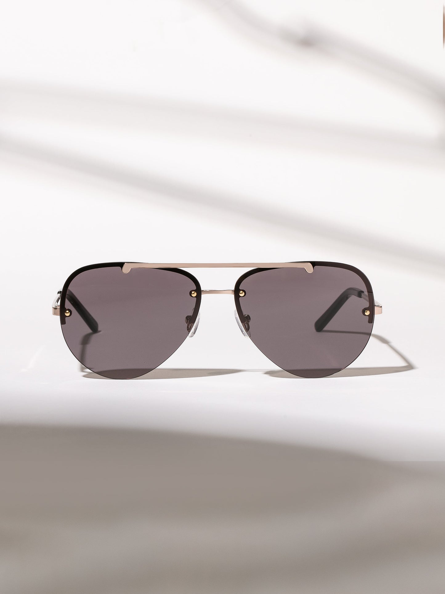Straight Shooter Aviator Sunglasses | Gold | Product Detail Image | Uncommon Lifestyle