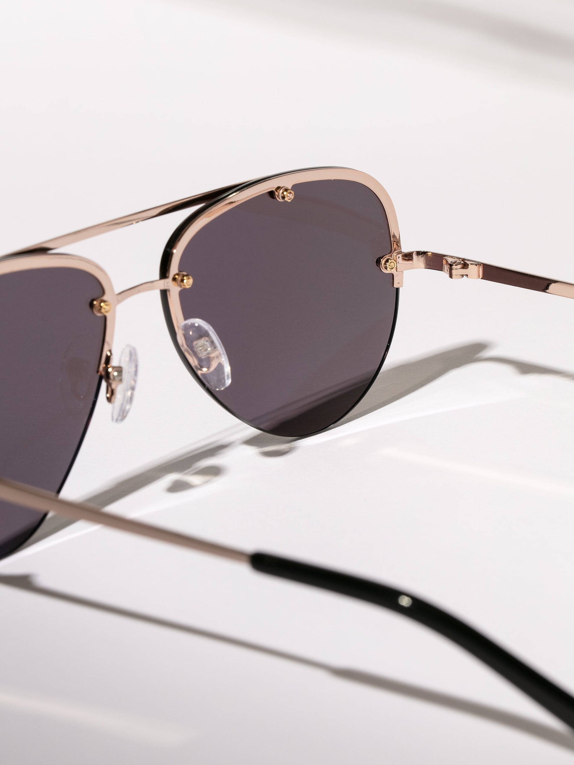 Straight Shooter Aviator Sunglasses | Gold | Product Detail Image 2 | Uncommon Lifestyle