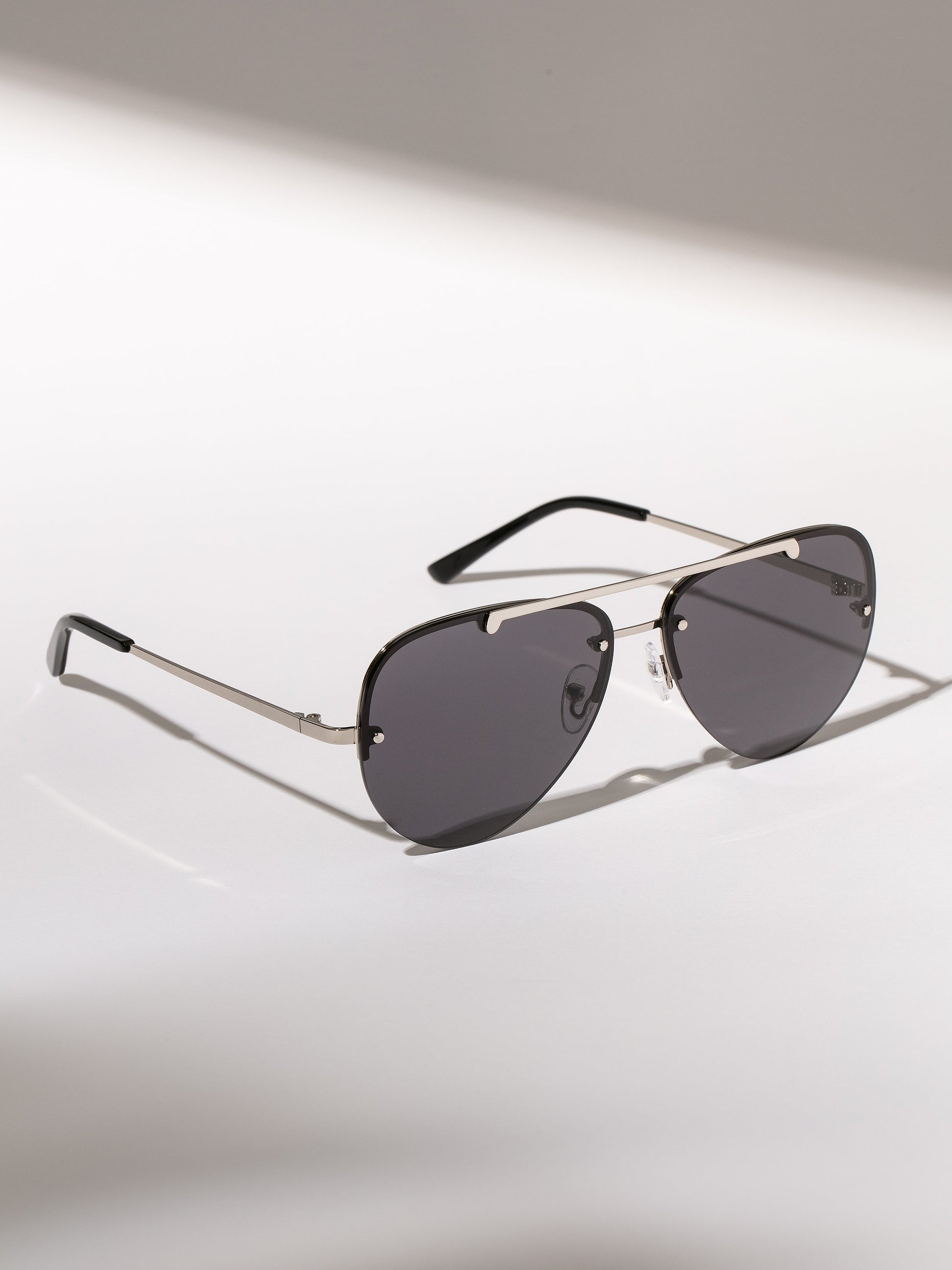 Straight Shooter Aviator Sunglasses | Silver | Product Image | Uncommon Lifestyle
