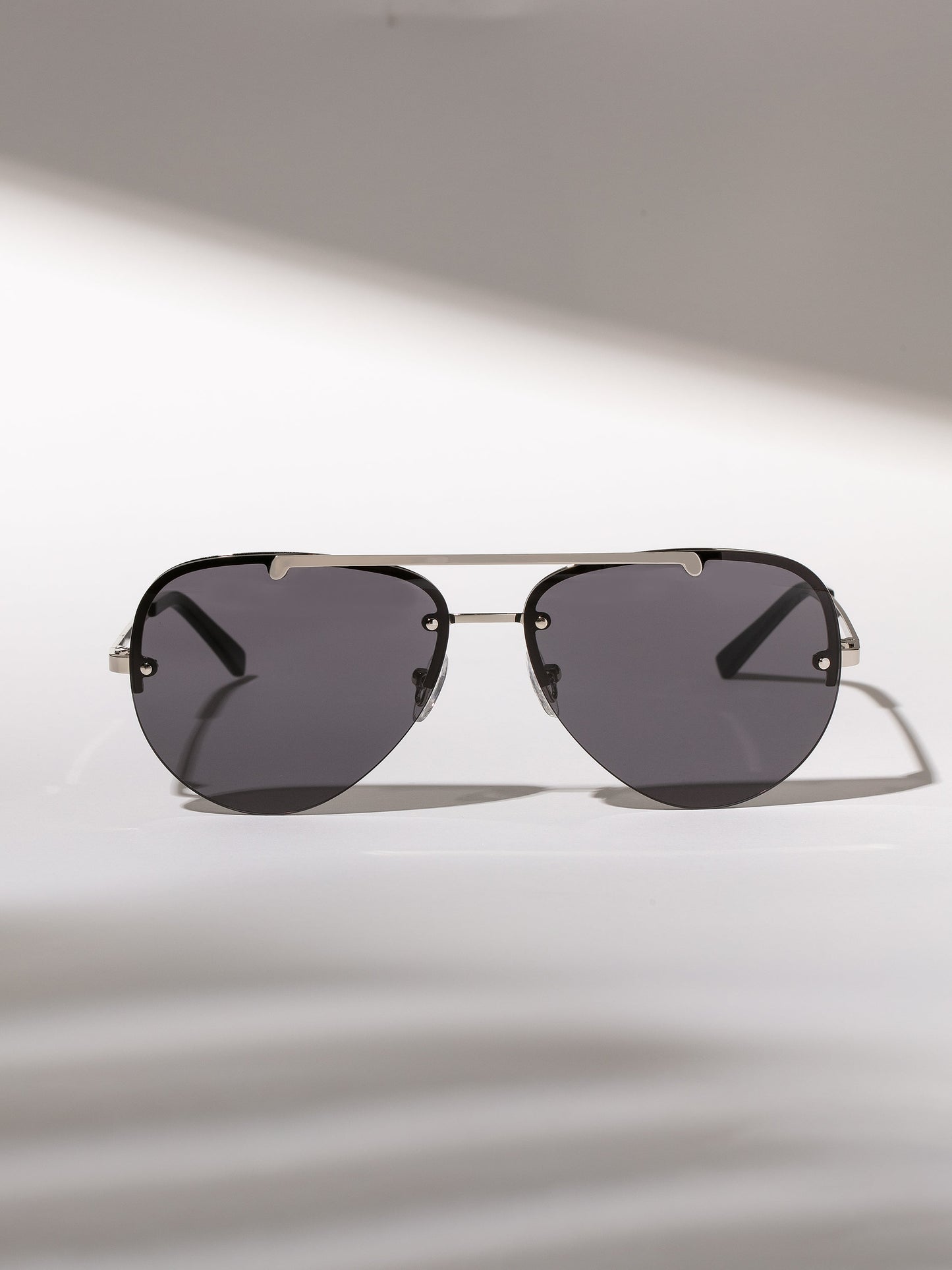 Straight Shooter Aviator Sunglasses | Silver | Product Detail Image | Uncommon Lifestyle