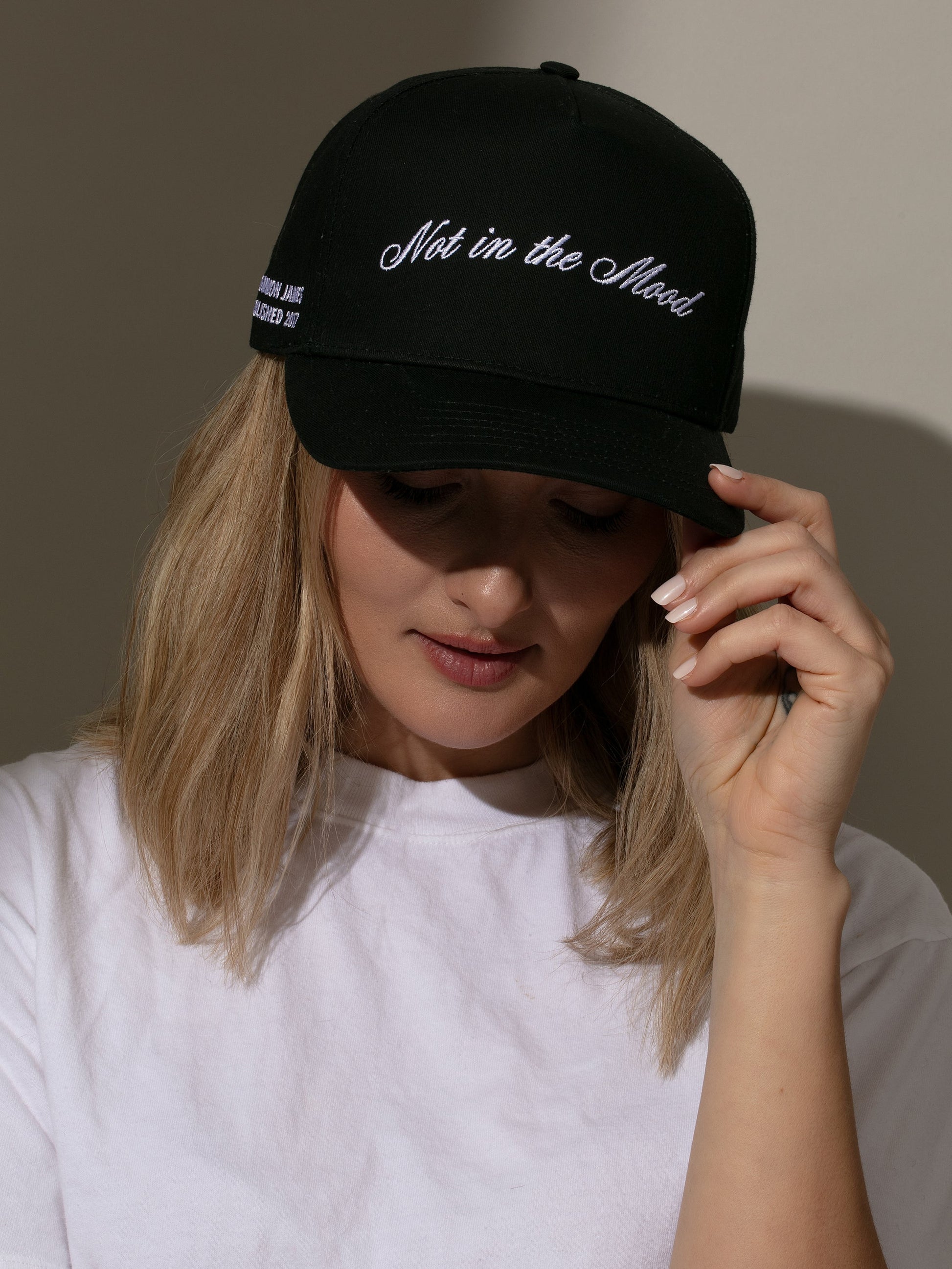Not in the Mood Trucker Hat | Black | Model Image 2 | Uncommon Lifestyle