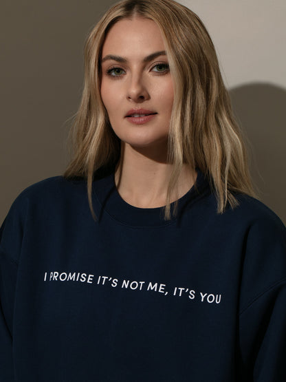 You're the Problem Sweatshirt | Navy | Model Image 3 | Uncommon Lifestyle