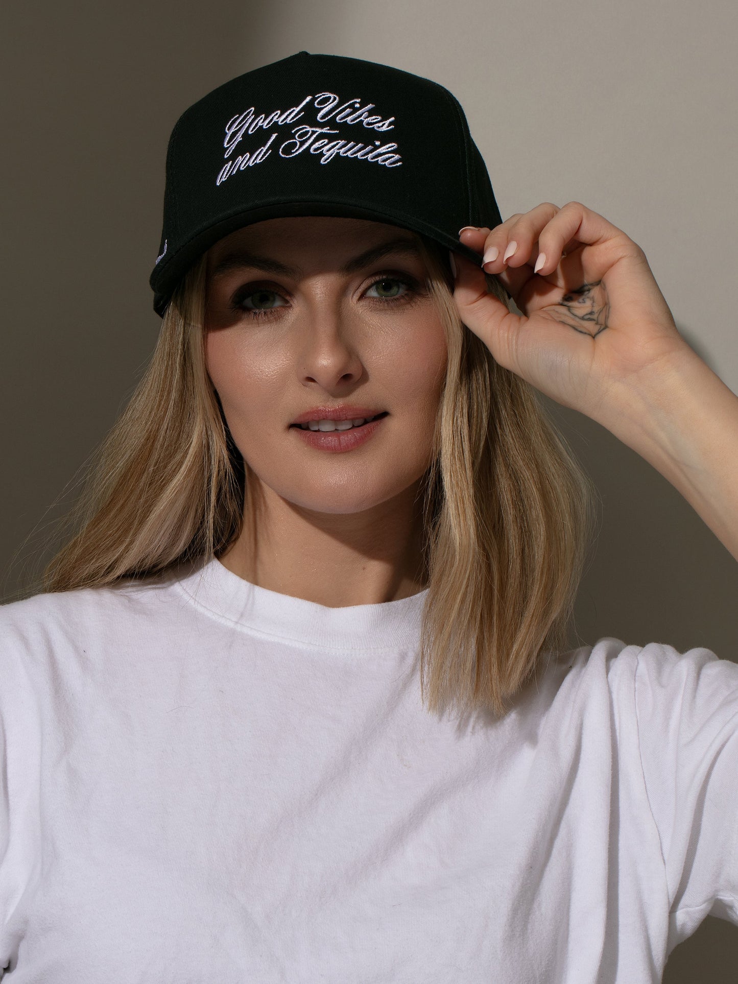 Tequila Vibes Trucker Hat | Black | Model Image 2 | Uncommon Lifestyle