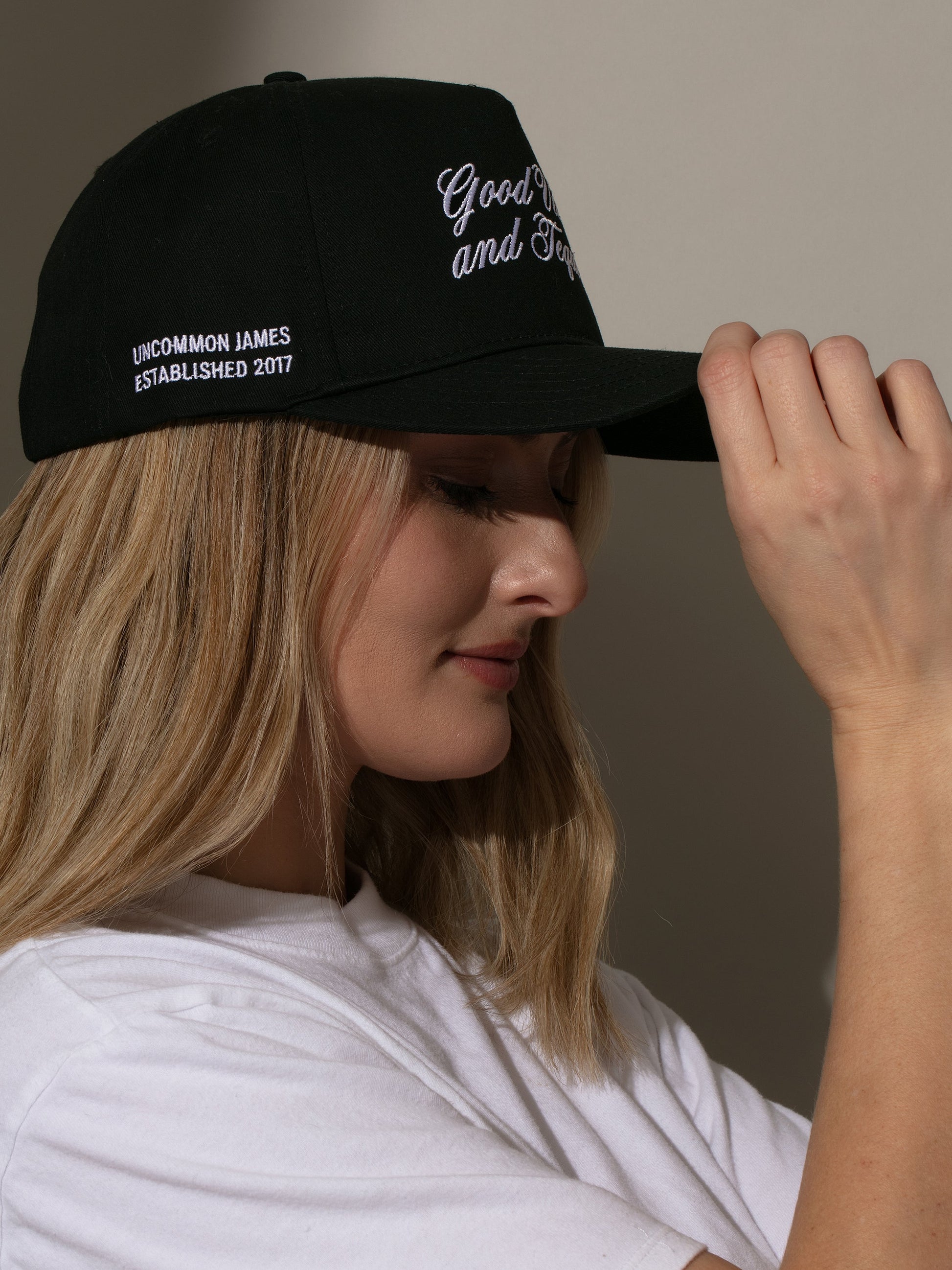 Tequila Vibes Trucker Hat | Black | Model Image 3 | Uncommon Lifestyle