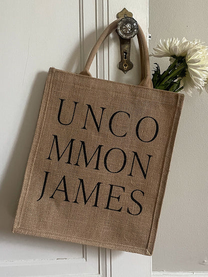 ["UJ Jute Tote Bag ", " Lifestyle Image ", " Uncommon Lifestyle"]