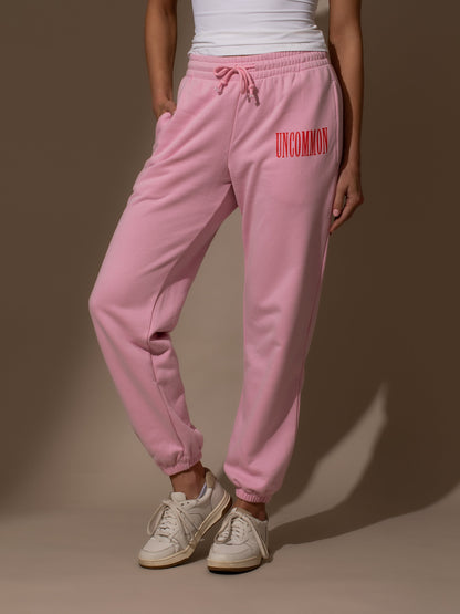 ["Forever Uncommon Sweatpants ", "  Pink ", " Model Image ", " Uncommon Lifestyle"]