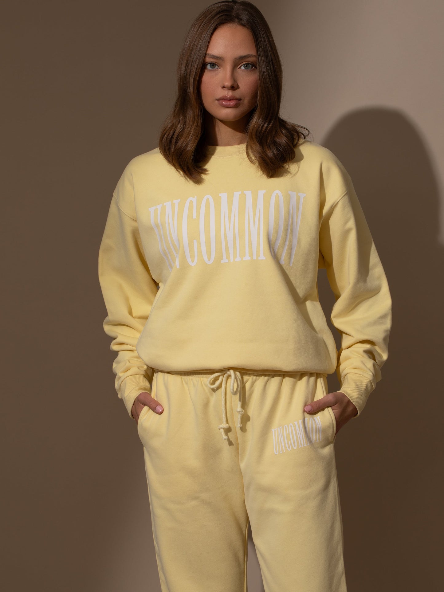 Forever Uncommon Sweatpants | Yellow | Model Image | Uncommon Lifestyle