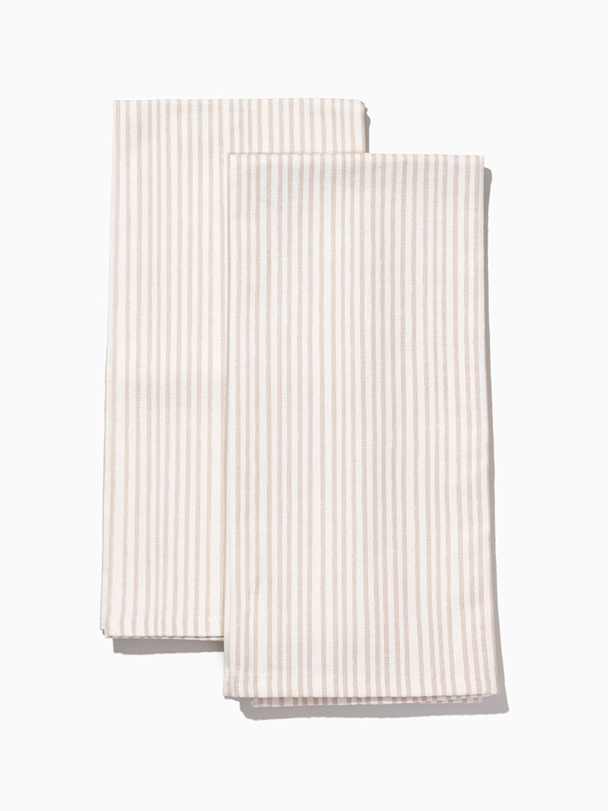 Tan Striped Dish Towel (Set of 2) | Product Image | Uncommon Lifestyle