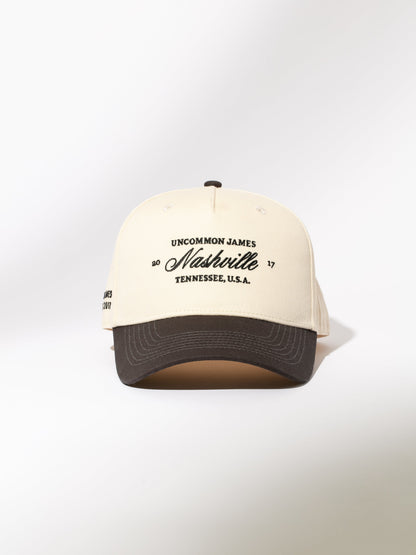 ["City Girl Nashville Trucker Hat ", " Charcoal/Tan ", " Product Image ", " Uncommon Lifestyle"]