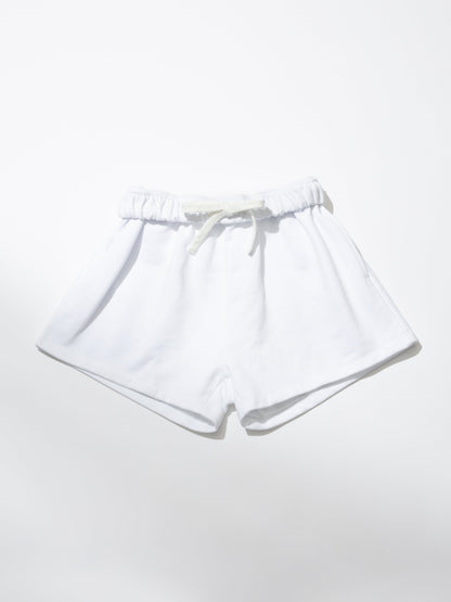 ["That Girl Sweat Short ", " White ", " Product Image ", " Uncommon Lifestyle"]