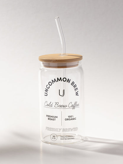 ["Uncommon Brew Glass Travel Cup ", " Product Image ", " Uncommon Lifestyle"]