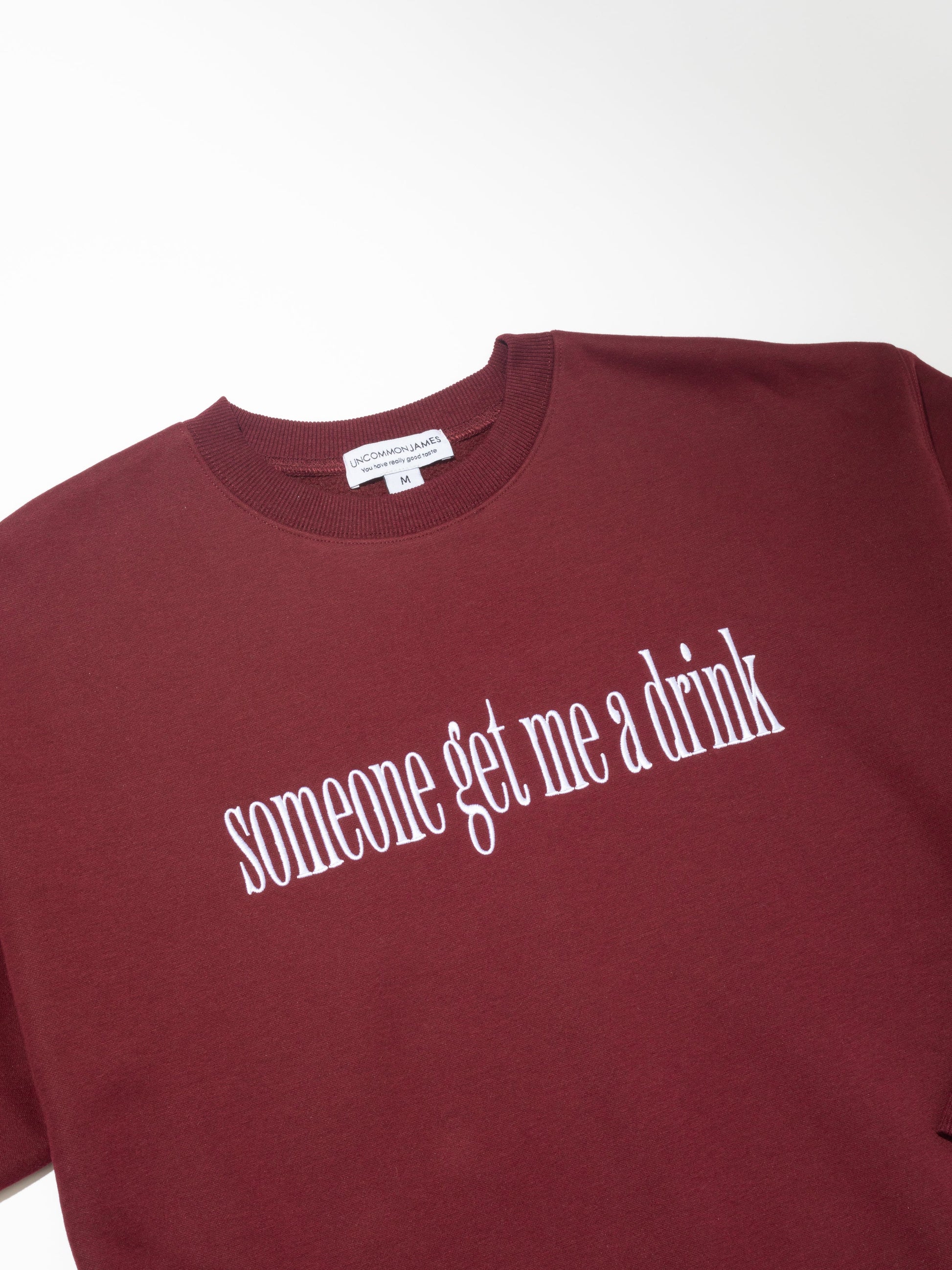 Need a Drink Sweatshirt | Burgundy | Product Image | Uncommon Lifestyle