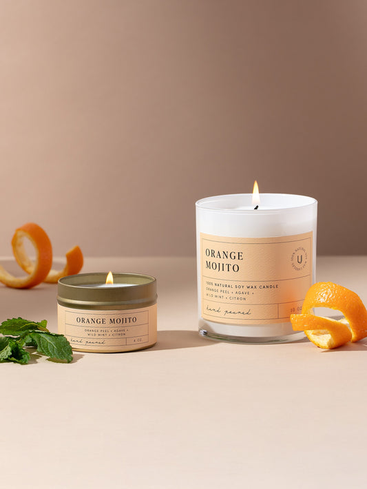 Orange Mojito Candle | 4OZ 10OZ | Group Image | Uncommon Lifestyle