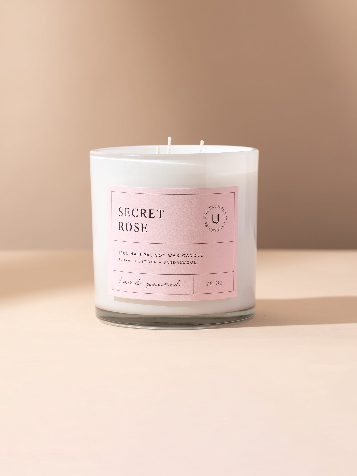 Secret Rose Candle | 26 OZ | Product Detail Image | Uncommon James Home