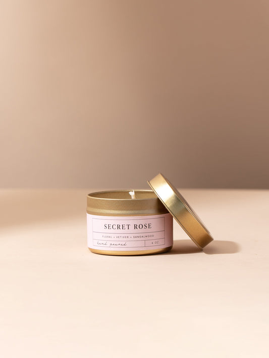 Secret Rose Candle | 4 OZ | Group Image | Uncommon James Home