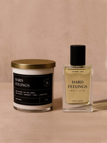 ["Hard Feelings Fragrance and Candle Duo ", " Product Image ", " Uncommon James"]