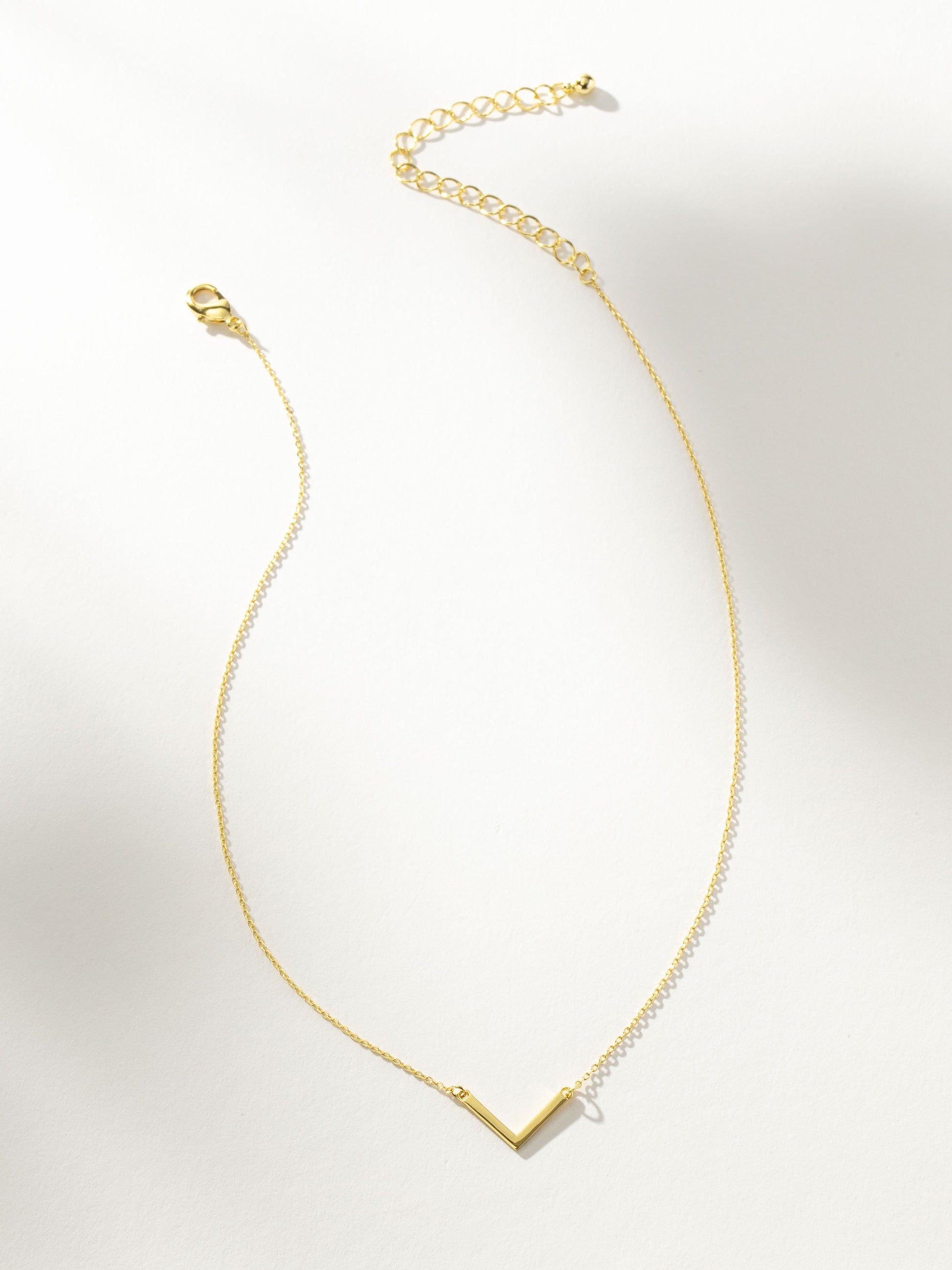 Baby V Necklace | Gold Solid | Product Image | Uncommon James