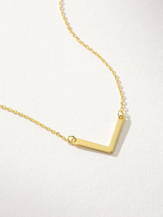 Baby V Necklace | Gold | eComm Image | Uncommon James