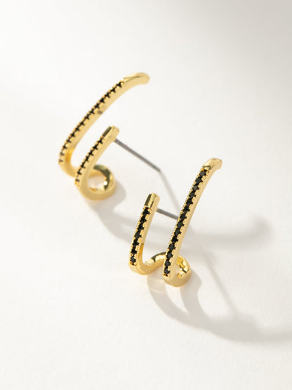 ["Double Vision Ear Climber ", " Gold Black ", " Product Image ", " Uncommon James"]