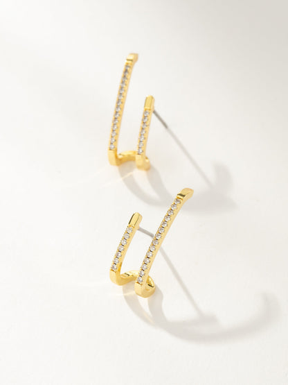 ["Double Vision Ear Climber ", " Gold Clear ", " Product Image ", " Uncommon James"]