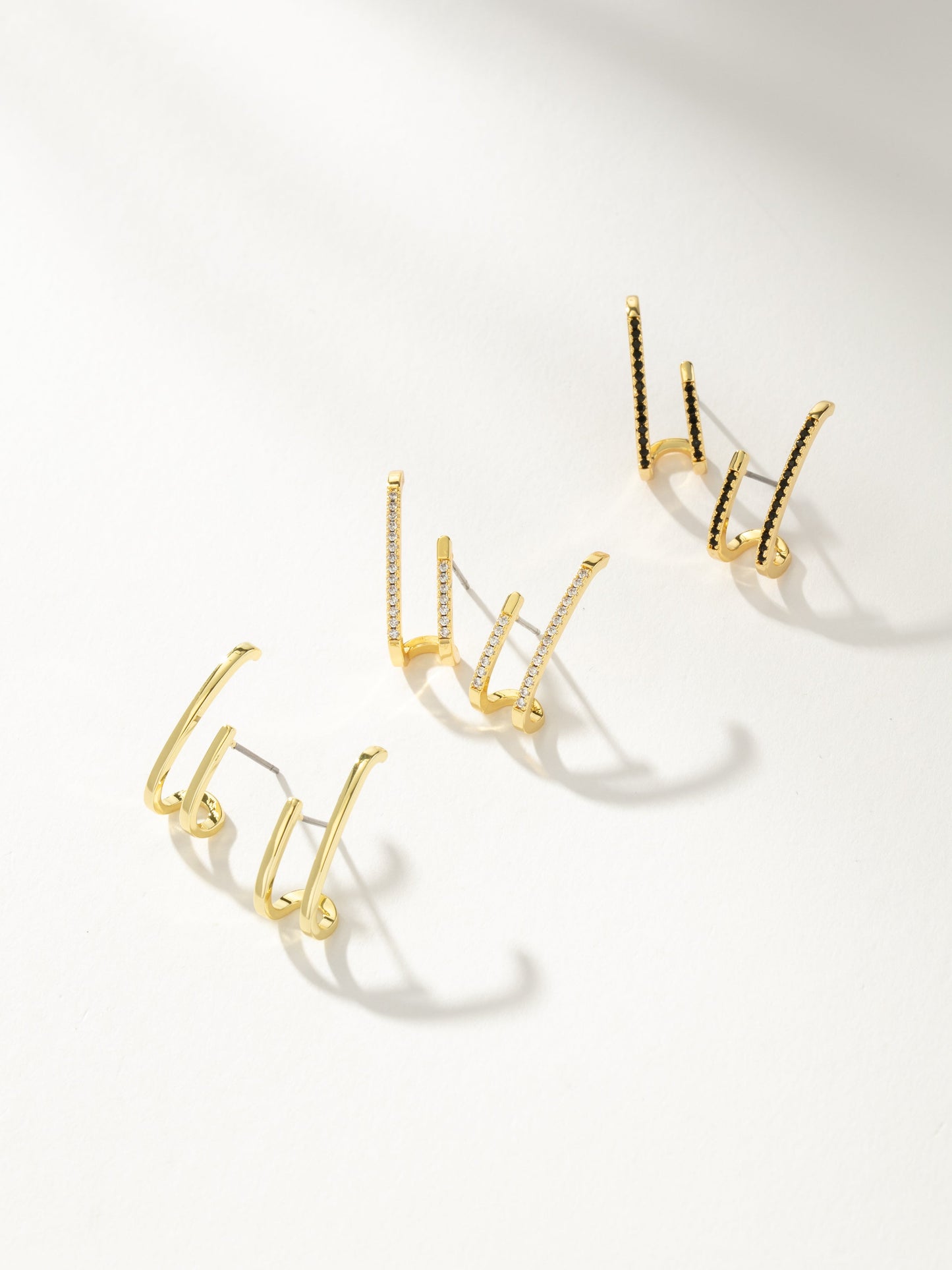 Double Vision Ear Climber | Gold | Group Image | Uncommon James