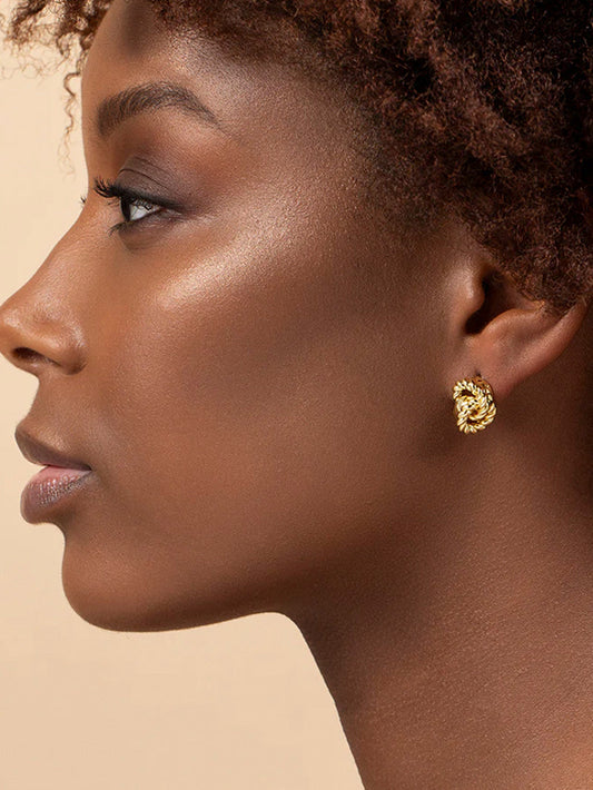 Eternity Stud Earrings | Gold | Product Image | Uncommon James