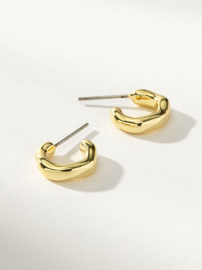 ["Goals Hoops ", " Gold Huggie ", " Product Image ", " Uncommon James"]