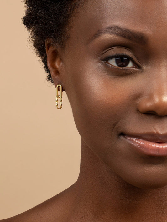 Linked Chain Earrings | Gold | Product Image | Uncommon James