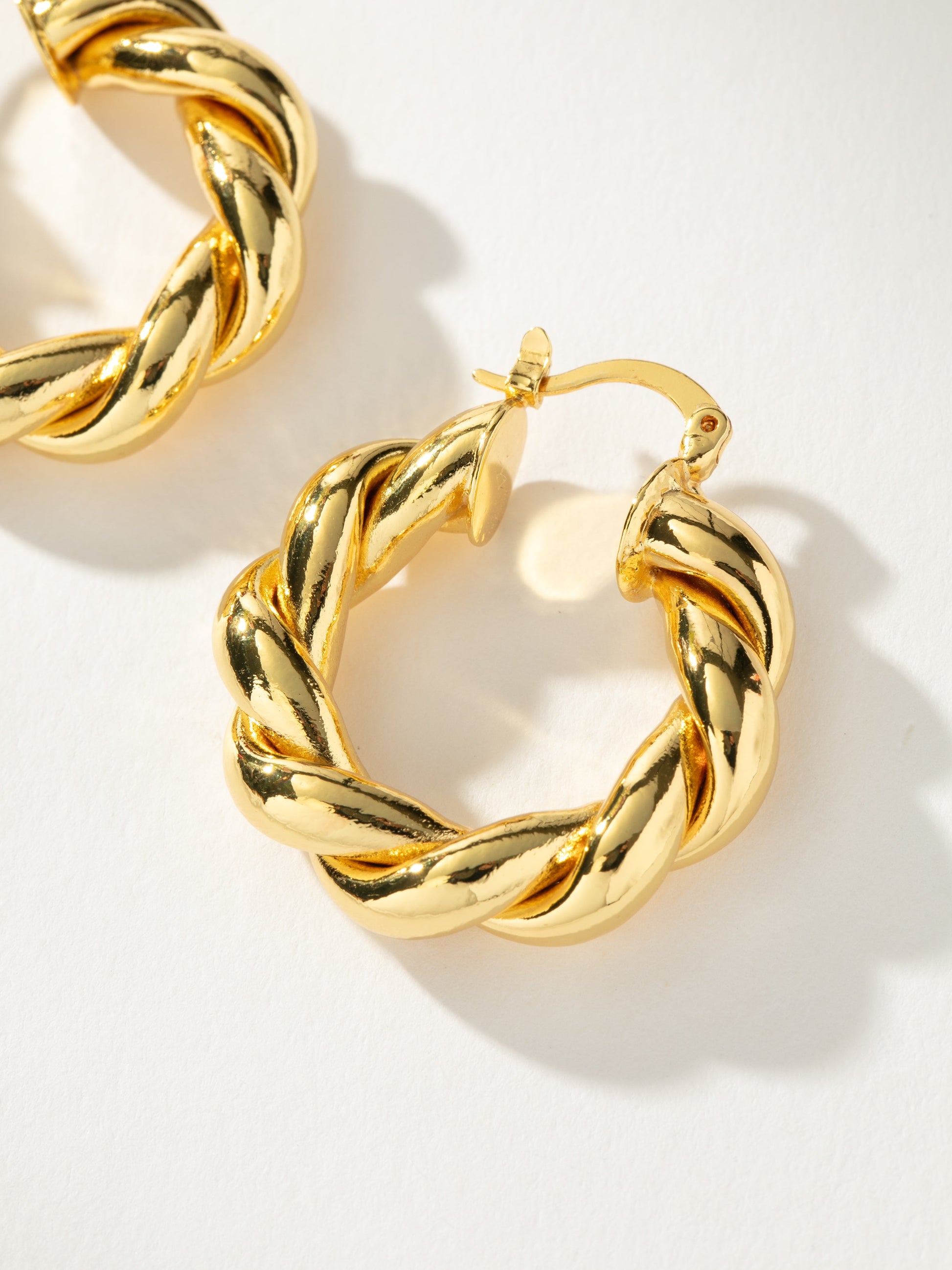 Roped Hoops | Gold | Product Detail Image | Uncommon James