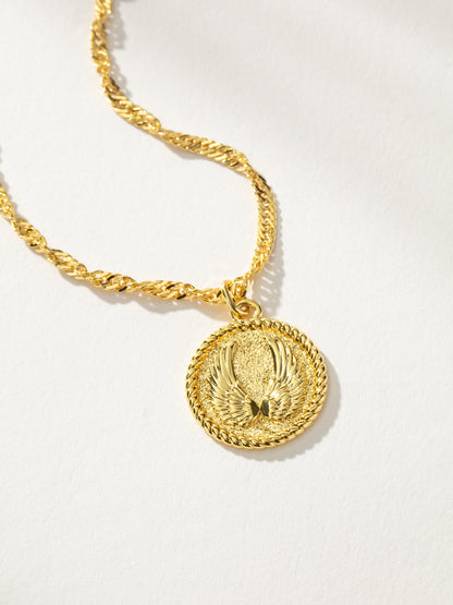 Angel Wings Necklace | Gold | Product Detail Image | Uncommon James