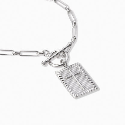 ["Cross Pendant Necklace ", " Silver ", " Product Detail Image ", " Uncommon James"]